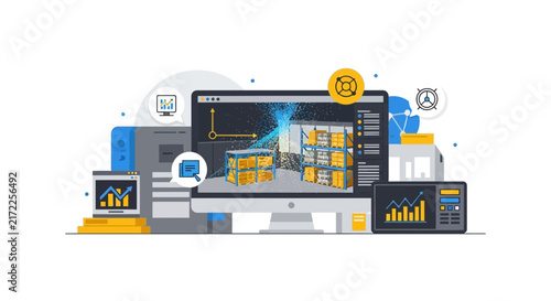 Smart Warehouse Management System Dashboard with Data Analytics and Inventory Tracking