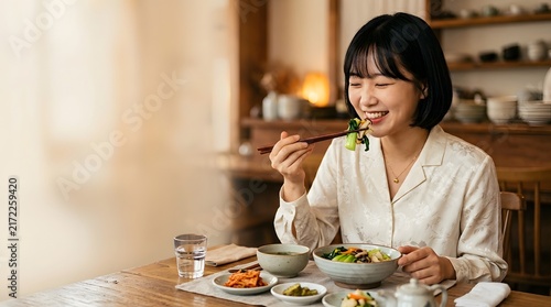 Chef cooking or person preparing and eating delicious food superbly illuminated