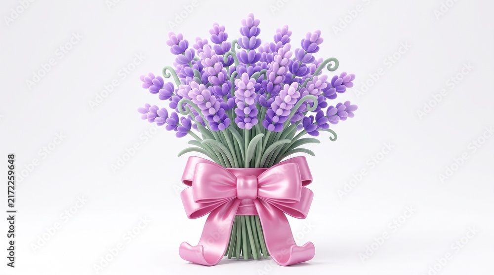 Obraz premium 3D render of an elegant iris flower, vibrant royal purple and blue petals with golden accents, intricate natural patterns, flawless velvety textures, isolated on a pure white background. Professional 