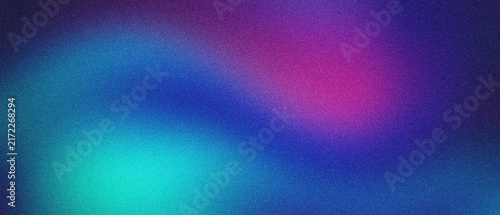Foto Grain gradient background with neon blue, purple, and turquoise light glow blend