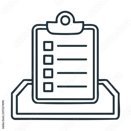 Minimalist Quality Inspection Clipboard Line Icon