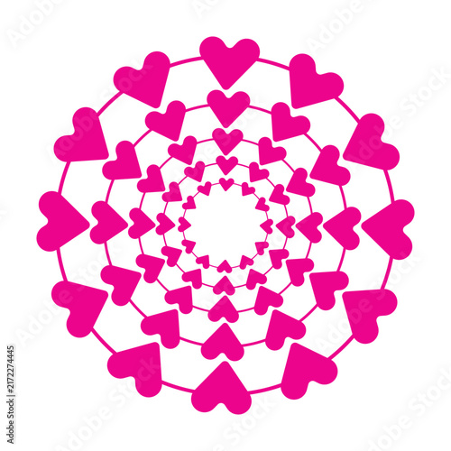 Abstract background with hearts