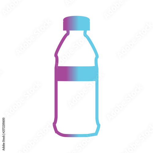 plastic bottle of water gradient line style icon vector