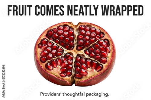 Divine Design Poster Illustrating God’s Miracle in Fruit Creation and Packaging