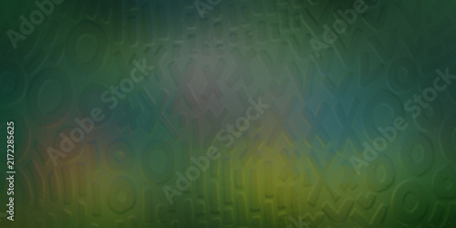 Obraz na płótnie Embossed tic tac toe symbols dark green textured matte geometric pattern