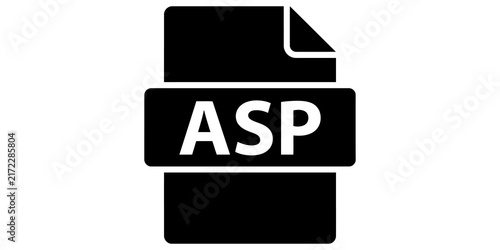 Obraz na plátně ASP file format icon for web development and dynamic webpage content