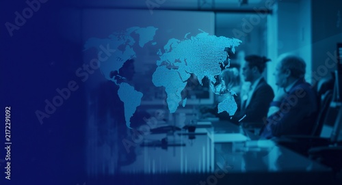 Showcase corporate tax adjustments resulting from tariff impositions with images of board meetings fiscal data analysis and strategic tax policy implementation with copy space on the left side