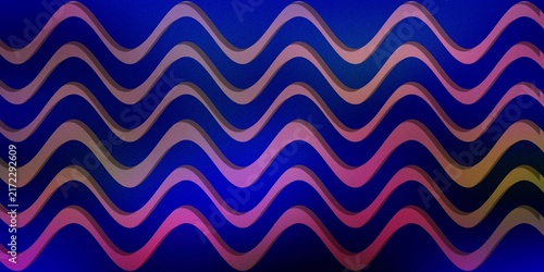 Abstract wavy background with layered flowing lines in shades of blue.