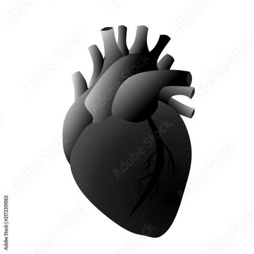 black heart icon on white