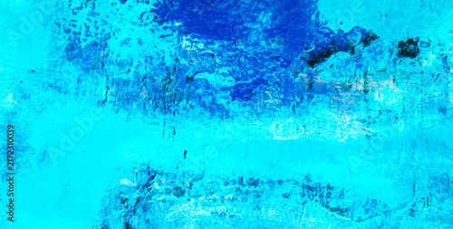Fotografie Grunge and Ocean Parchment Texture in Artistic Water Painting