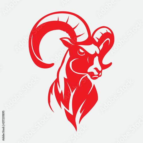 Canvas Print Creative goat brand logo design and branding