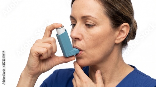 Adult Patient Using a Metered Dose Inhaler for Bronchial Asthma Management