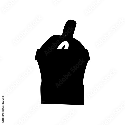 baby bottle glyph solid style icon vector