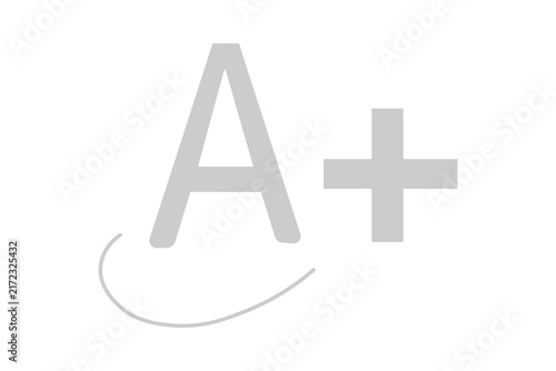 This image is a minimalist, flat-style vector graphic featuring basic educational symbols representing alphabet letters and numbers.