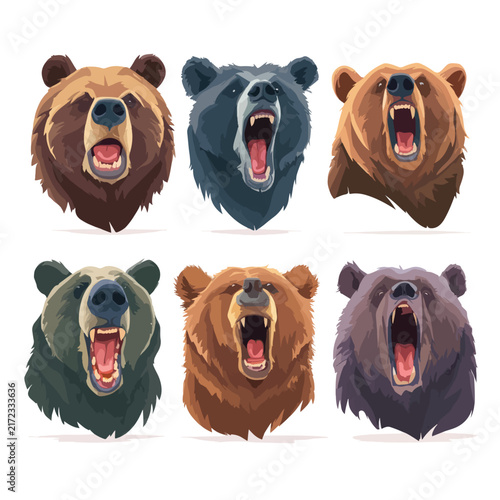 set of brown bears