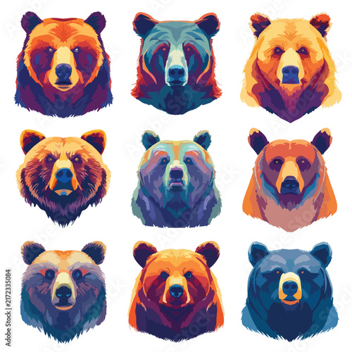 set of brown bears