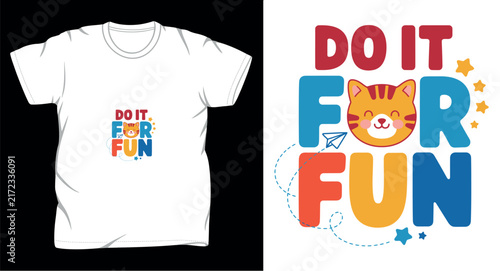 Cat graphic vector art t-shirt design print template