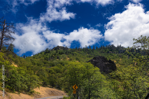 Driving the scenic Green Springs Oregon Highway 66, United States