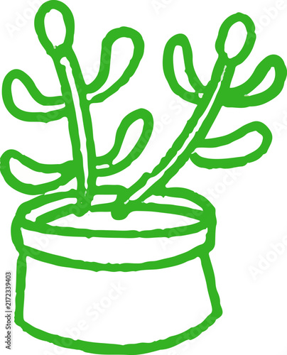 set of whimsical hand drawn leaves, grass, cactus, succulent, clipart collection