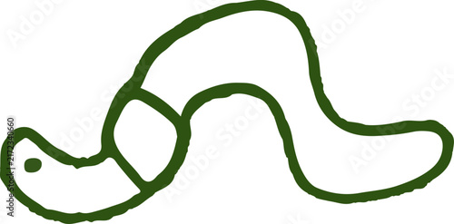 set of whimsical hand drawn gardening, leaves, grass, tree, bush clipart collection