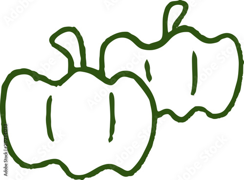set of whimsical hand drawn gardening, leaves, grass, tree, bush clipart collection