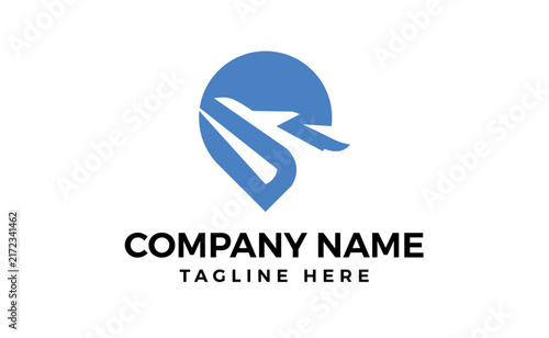 Abstract logo design white background