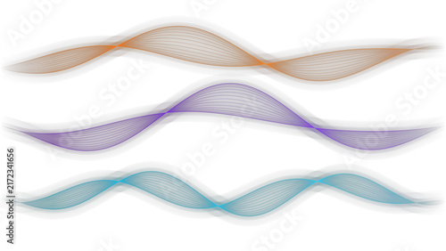 Vibrant Abstract Wave Lines in Orange, Purple, Teal on Dark Background - Futuristic Energy