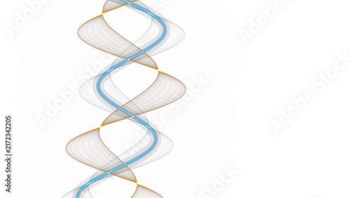 Vibrant Glowing Abstract Double Helix DNA Strand in Futuristic Sci-Fi Style