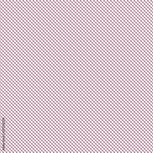 Obraz na płótnie A fine grid pattern featuring thin dark maroon lines intersecting diagonally on