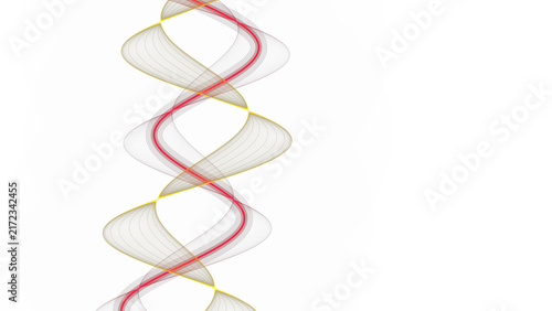Vibrant Glowing DNA Helix Abstract Art - Futuristic Colorful Genetic Design on Black