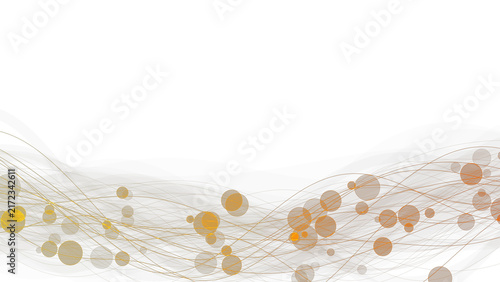 Vibrant Glowing Orange & Yellow Network Connections - Abstract Digital Energy Art