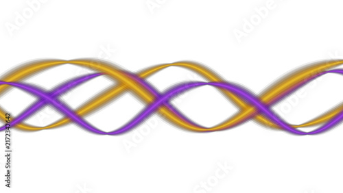 Vibrant Glowing Infinity Symbol with Purple and Gold Light Trails on Dark Background