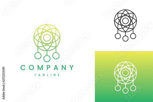 Geometric Dreamcatcher Logo Design Template