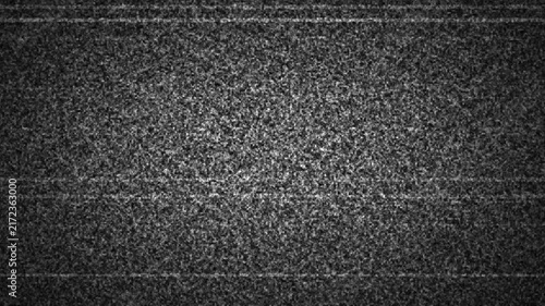 Analog TV Static Noise Overlay with Vintage Broadcast Signal Interference