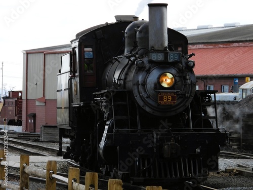 Foto old steam locomotive