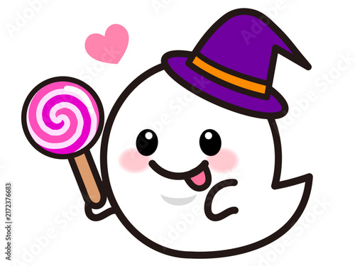 かわいいハロウィンおばけのイラスト素材