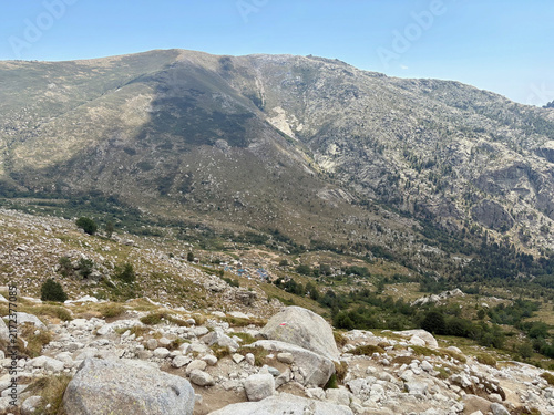Bild auf Leinwand Paysage montagneux près du refuge d’Asinau sur le GR20 en Corse