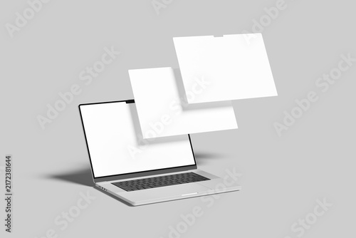 Obraz na płótnie Laptop website presentation blank mockup