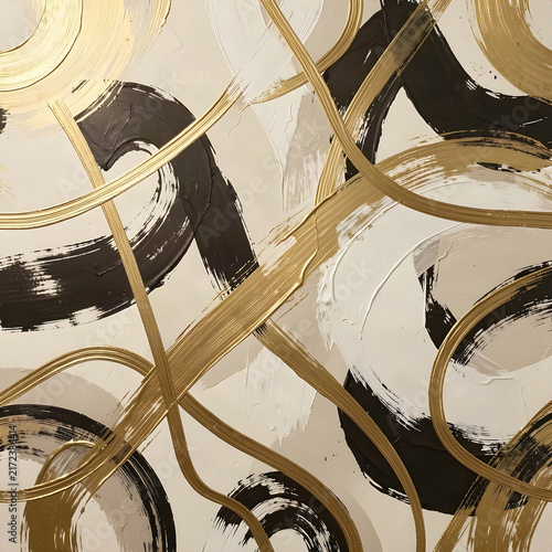Abstract pattern with colorful brushstrokes