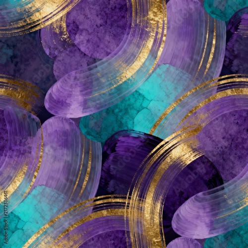 Abstract pattern with colorful brushstrokes