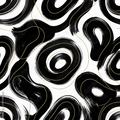 Abstract pattern with colorful brushstrokes