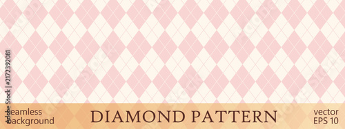Foto Baby background ribbon with pattern diamond bow and floral seamless vector