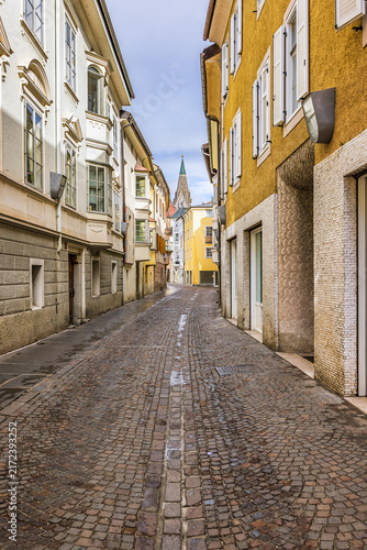 Bild auf Leinwand glimpses of the medieval historic center Bressanone south tyrol italy