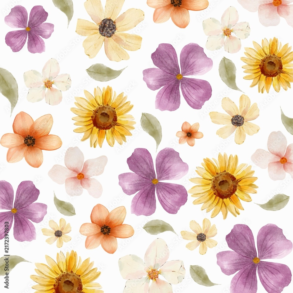 Fototapeta premium seamless floral pattern