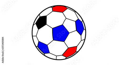 Colorful Soccer Ball with Panels.