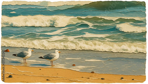 Möwen am Strand