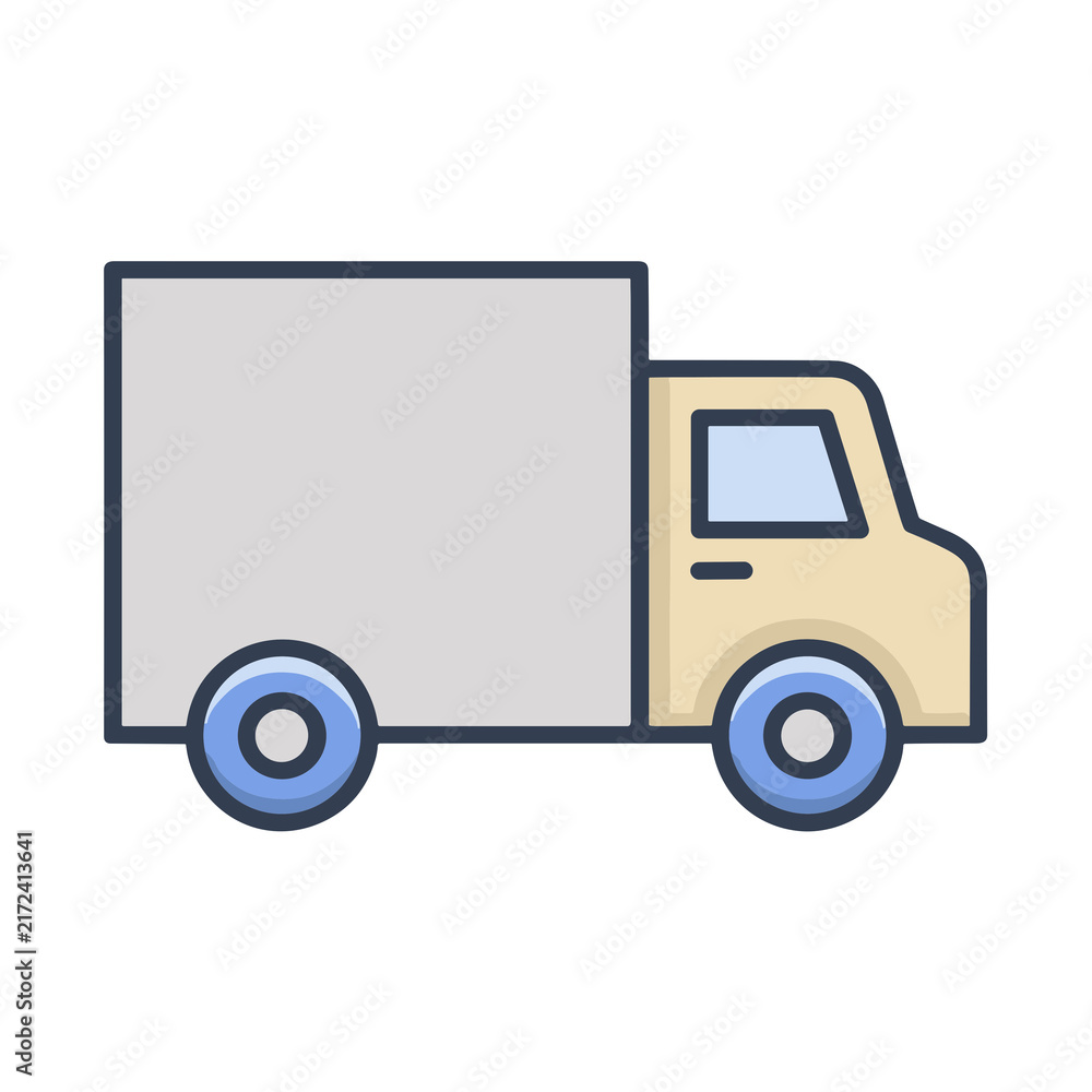 Fototapeta premium Box truck icon