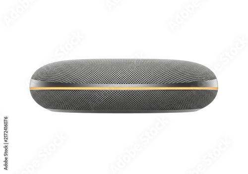 Sleek wireless speaker with mesh texture design