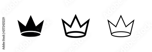 Canvastavla Royal crown icons in varied line weights.