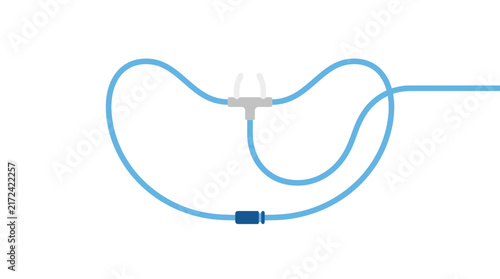 Medical Nasal Cannula Oxygen Therapy Equipment Isolated